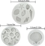Marine Theme Silicone Moulds — 3 Pieces, Seashell and Starfish