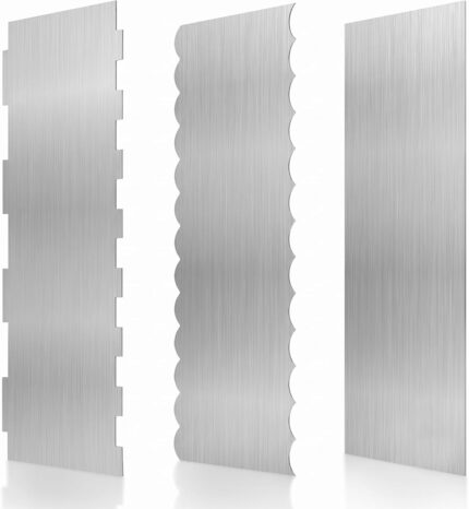 Metal Icing Smoother 8.6 x 3 Inch — 3 Pack, Stainless Steel