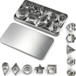 Mini Geometric Cookie Cutter Set — 30 Pieces, Stainless Steel