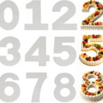Number Cake Stencil Set — 9 Pieces, 0 to 8, 12 Inch