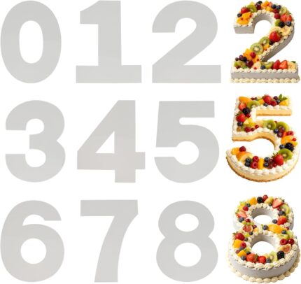 Number Cake Stencil Set — 9 Pieces, 0 to 8, 12 Inch