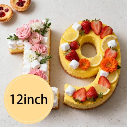 Number Cake Stencil Set — 9 Pieces, 0 to 8, 12 Inch