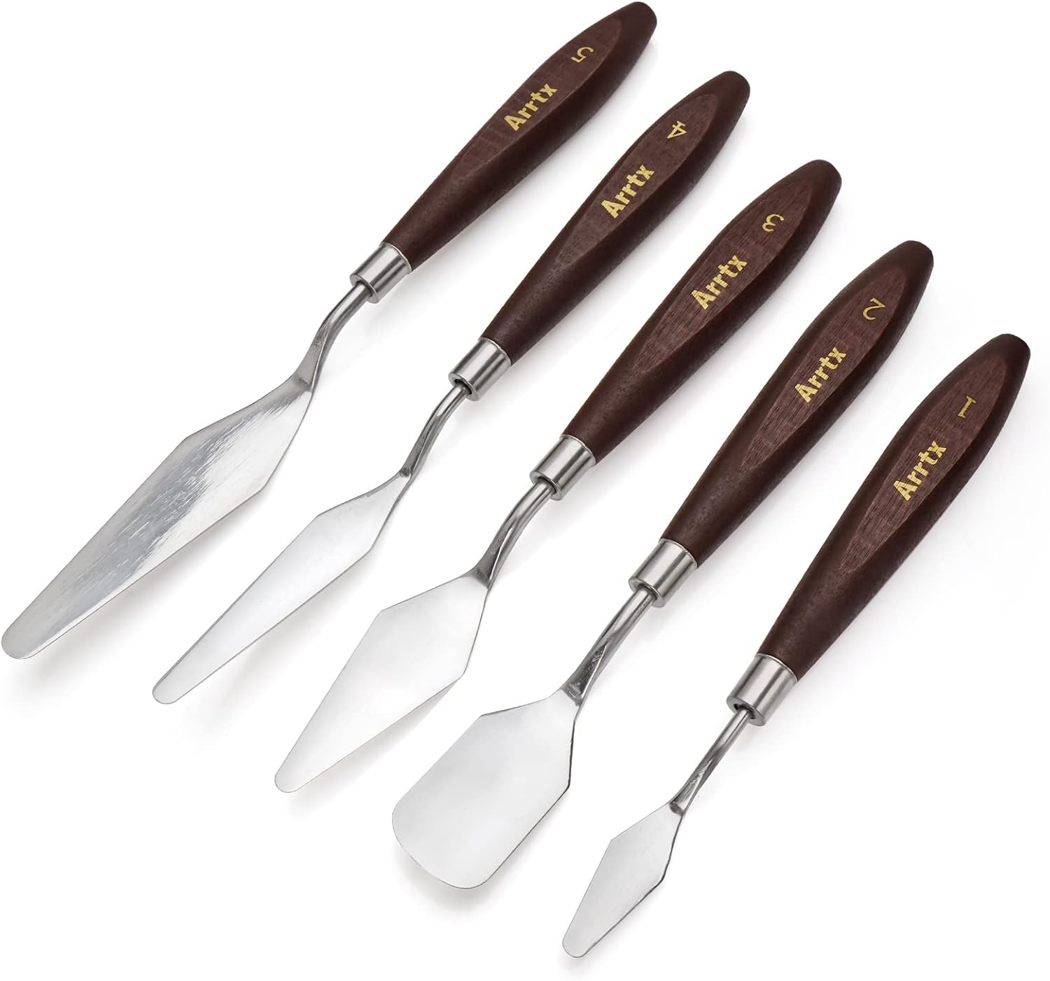 Palette Knife Set — 5 Pieces, Stainless Steel Blades Palette Knife Set — 5 Pieces, Stainless Steel Blades