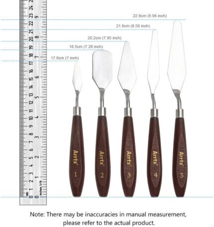 Palette Knife Set — 5 Pieces, Stainless Steel Blades