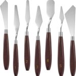 Palette Knife Set — 7 Pieces with Redwood Handles