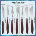 Palette Knife Set — 7 Pieces with Redwood Handles