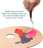 Palette Knife Set — 7 Pieces with Redwood Handles
