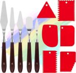 Palette Knife Set with Plastic Scrapers — 5 Knives and 6 Scrapers