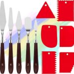 Palette Knife Set with Plastic Scrapers — 5 Knives and 6 Scrapers