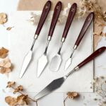 Palette Knife Set with Plastic Scrapers — 5 Knives and 6 Scrapers