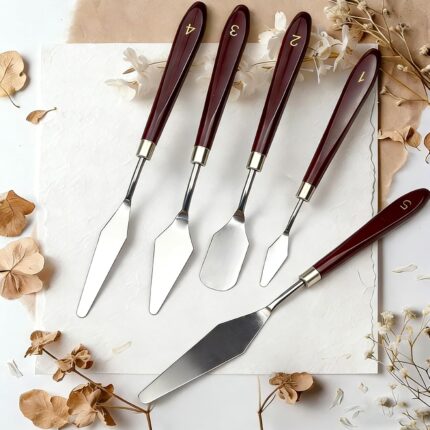 Palette Knife Set with Plastic Scrapers — 5 Knives and 6 Scrapers
