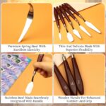 Palette Knife Set with Plastic Scrapers — 5 Knives and 6 Scrapers