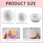 Peony Flower Silicone Moulds — 2 Pieces, 3.14 and 2.55 Inch