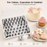 Piping Tip Set with Case — 55 Pieces, 48 Small and 4 Large