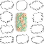 Plaque Frame Cookie Cutter Set — 10 Pieces, Stainless Steel
