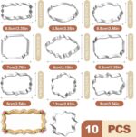 Plaque Frame Cookie Cutter Set — 10 Pieces, Stainless Steel