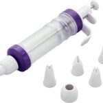 Plunger-Style Dessert Decorator with Four Tips and Couplers