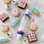 Plunger-Style Dessert Decorator with Four Tips and Couplers