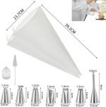 Reusable 16-Inch Cotton Piping Bag and Tip Set for Cake Decorating