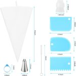 Reusable Cotton Piping Bag and Nozzle Set — 17 Pieces with Coupler