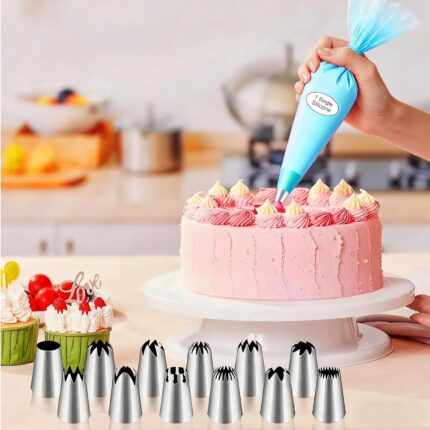 Reusable Icing Nozzle Kit — 14 Pieces, Stainless Steel