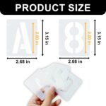 Reusable Letter Stencils — 2 Inch, 72 Pieces in 2 Sets
