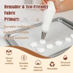 Reusable Piping Bag Set with Six Steel Nozzles — 9 Pieces
