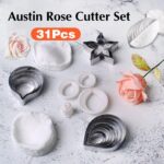 Rose Petal Cutter and Veiner Set — 31 Pieces for Sugar Flowers