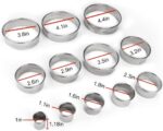 Round Cookie and Biscuit Cutter Set — 12 Graduated Circles, Stainless Steel