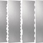 Stainless Steel Cake Scraper 8.6 Inch — 4 Pack, Textured Edges