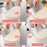 Stainless Steel Cake Scraper 8.6 Inch — 4 Pack, Textured Edges