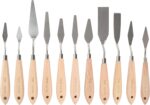 Stainless Steel Palette Knife Set — 11 Pieces with Wooden Handles