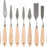 Stainless Steel Palette Knife Set — 11 Pieces with Wooden Handles