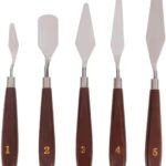 Stainless Steel Palette Knife Set — 5 Pieces with Wooden Handles