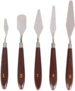 Stainless Steel Palette Knife Set — 5 Pieces with Wooden Handles