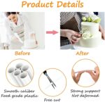 White Cake Dowel Rods — 15 Pieces, 9.5 Inch